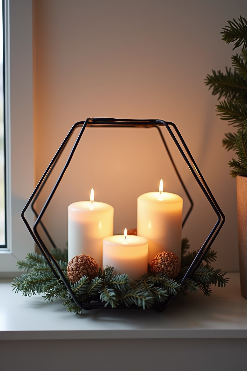 adventsgestecke ideen modern outline 4