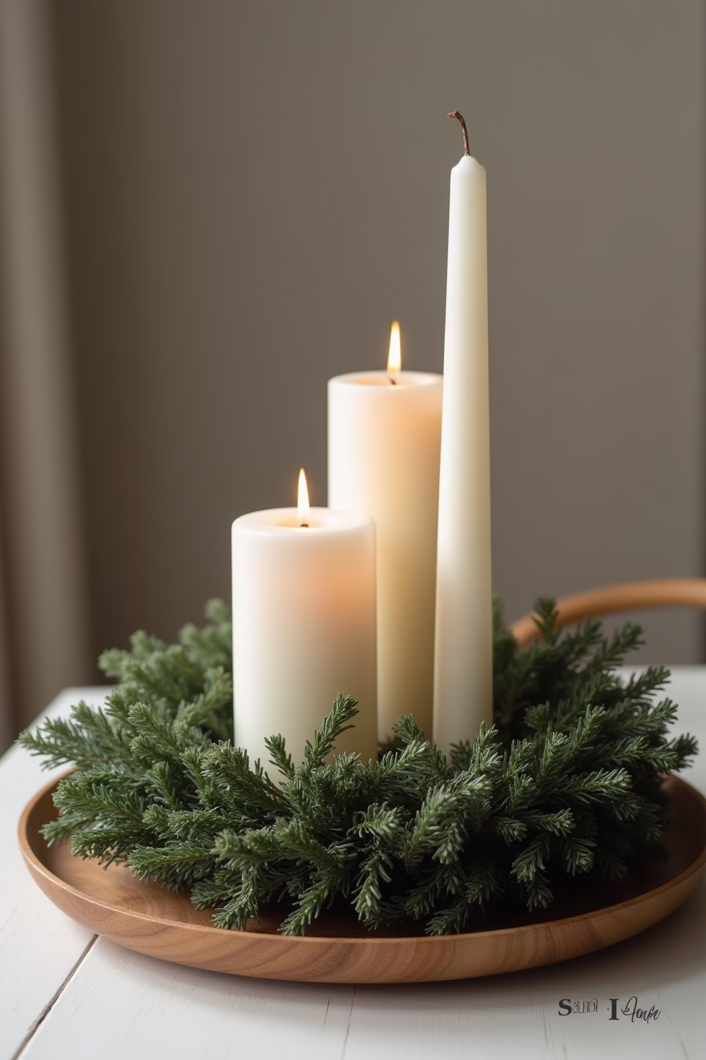 adventskranz modern tablett outline 1