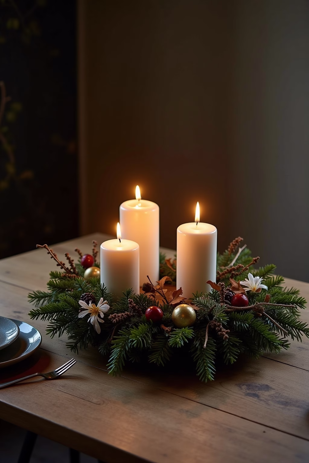 adventskranz modern tablett outline 2