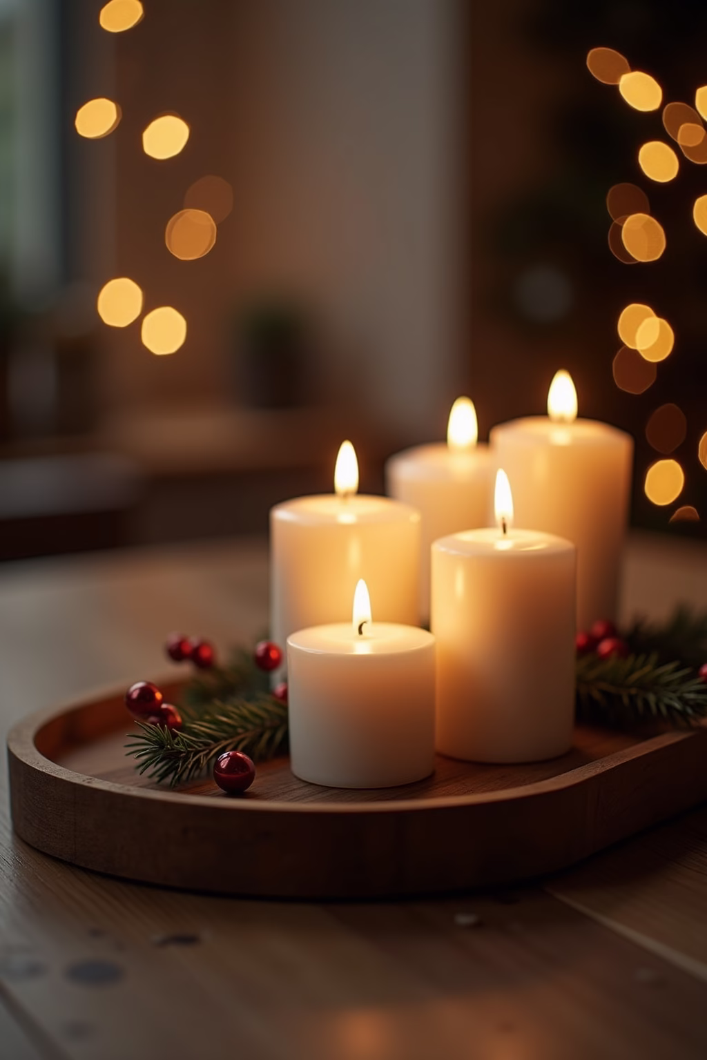 adventskranz modern tablett outline 6