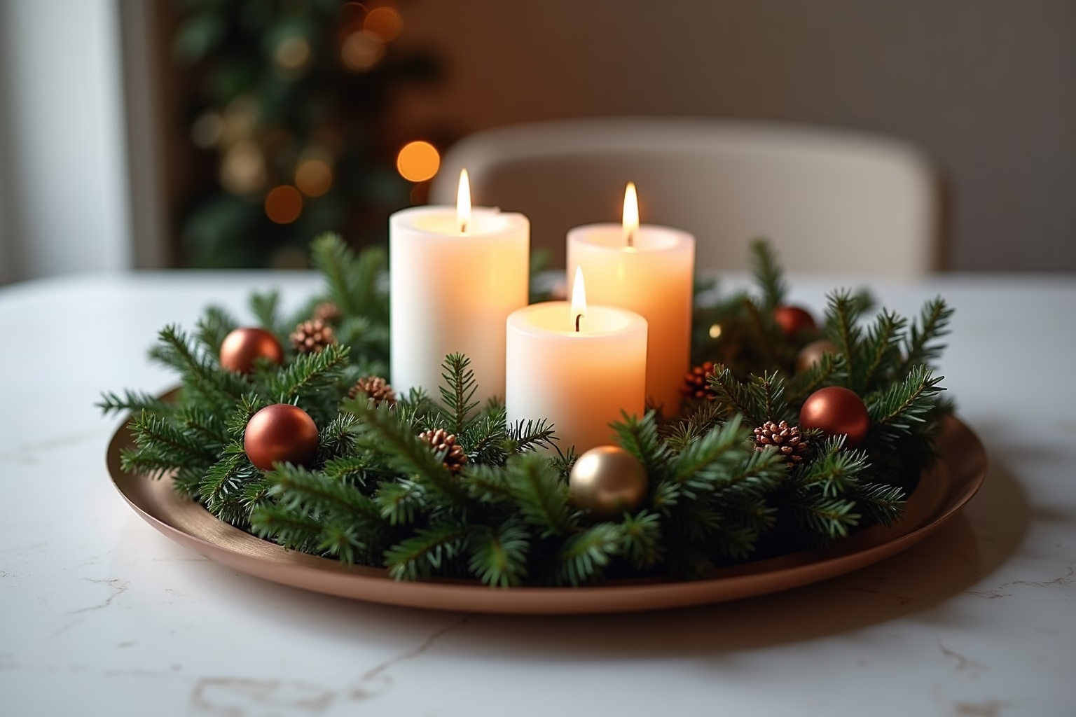 adventskranz modern tablett-Titel