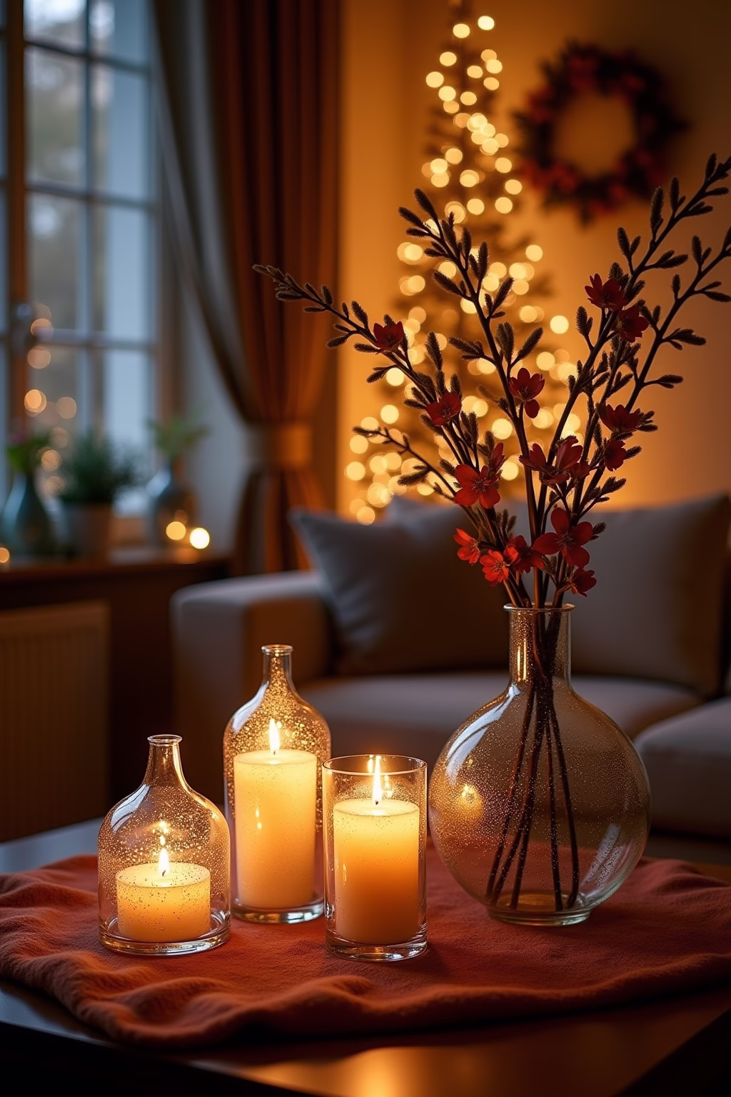 glasvasen dekorieren weihnachten outline 5