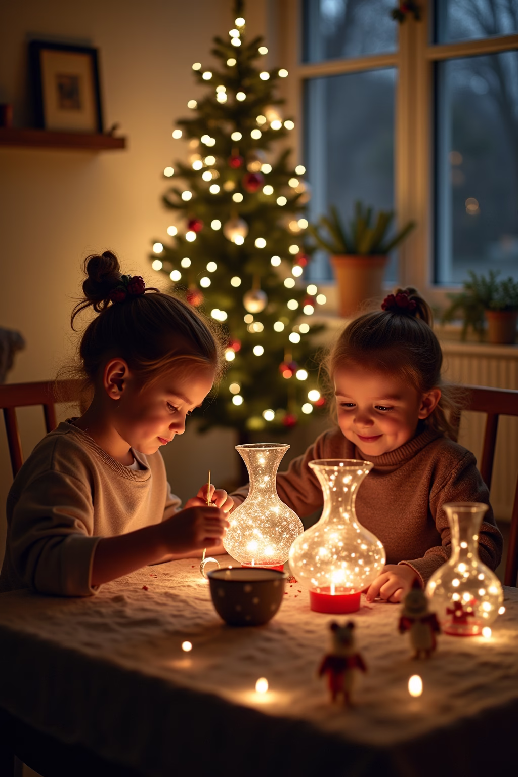 glasvasen dekorieren weihnachten outline 6