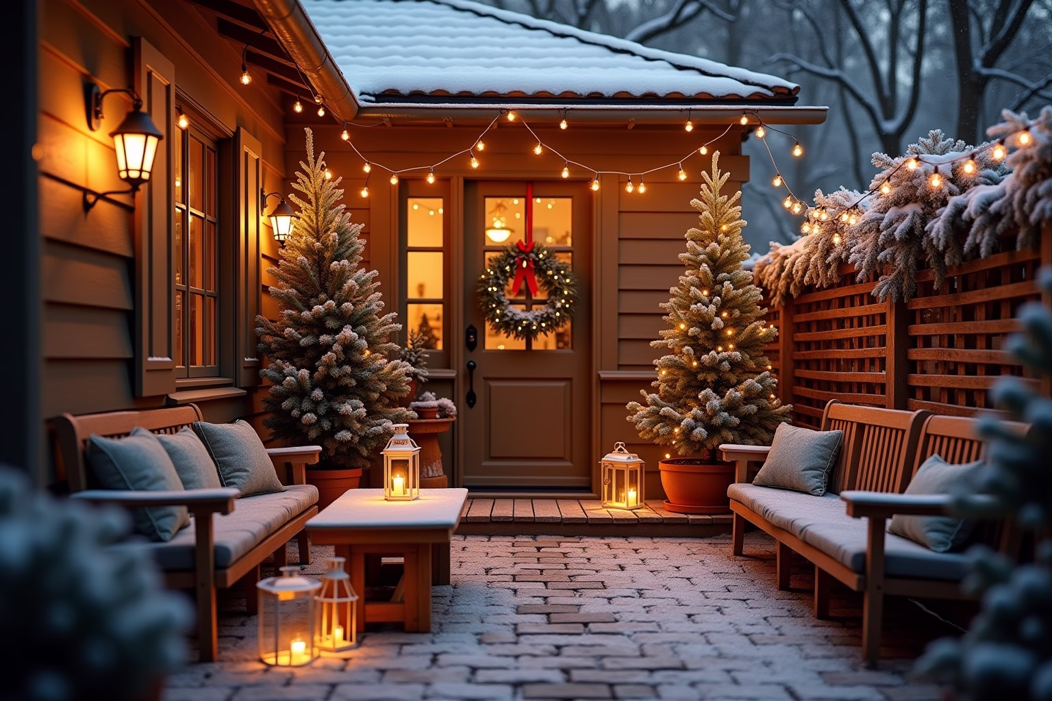 terrasse weihnachtlich dekorieren-Titel