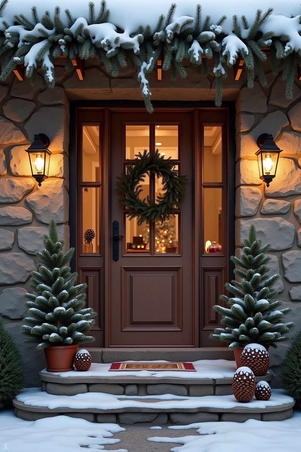 8 Weihnachtsdeko-Ideen für draussen am Eingang 15 weihnachtsdeko draussen eingang outline 3