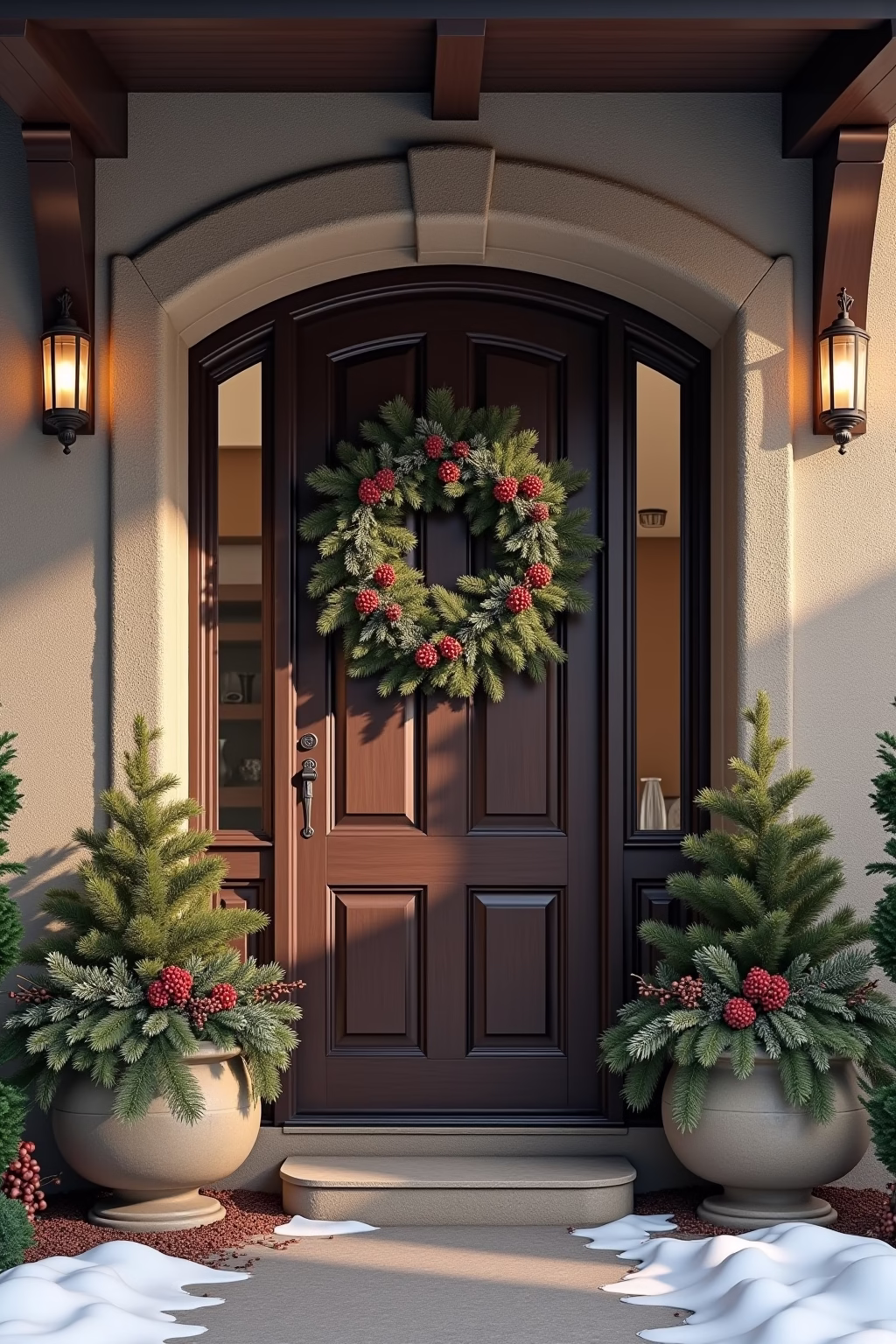 weihnachtsdeko draussen eingang outline 5 1