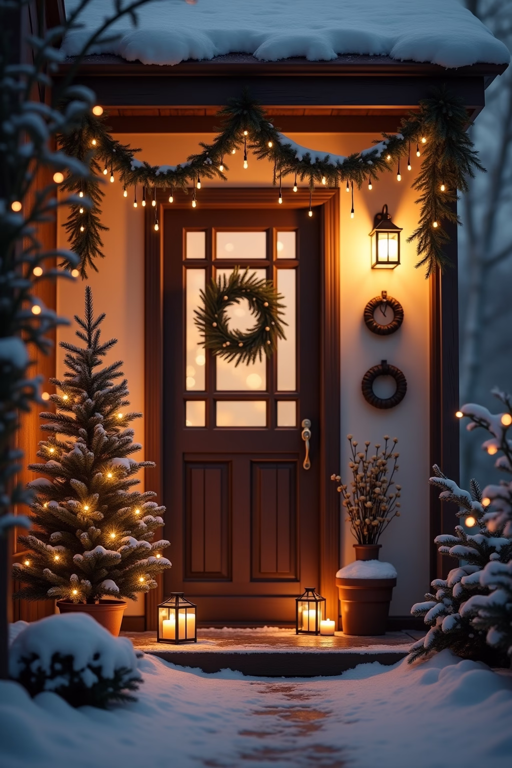 8 Weihnachtsdeko-Ideen für draussen am Eingang 19 weihnachtsdeko draussen eingang outline 7