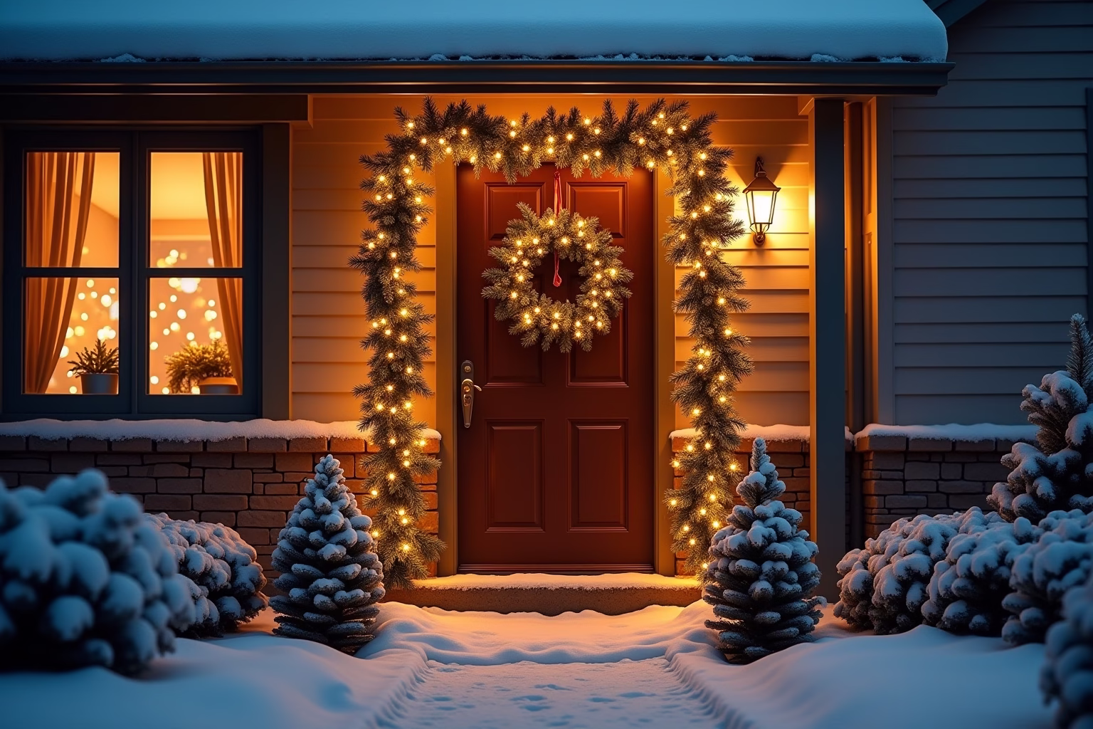 weihnachtsdeko draussen eingang-Titel